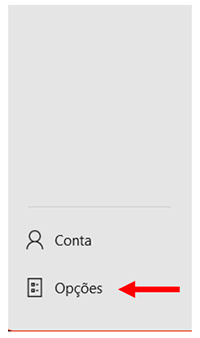 Print 11: menu Arquivo do PowerPoint aberto